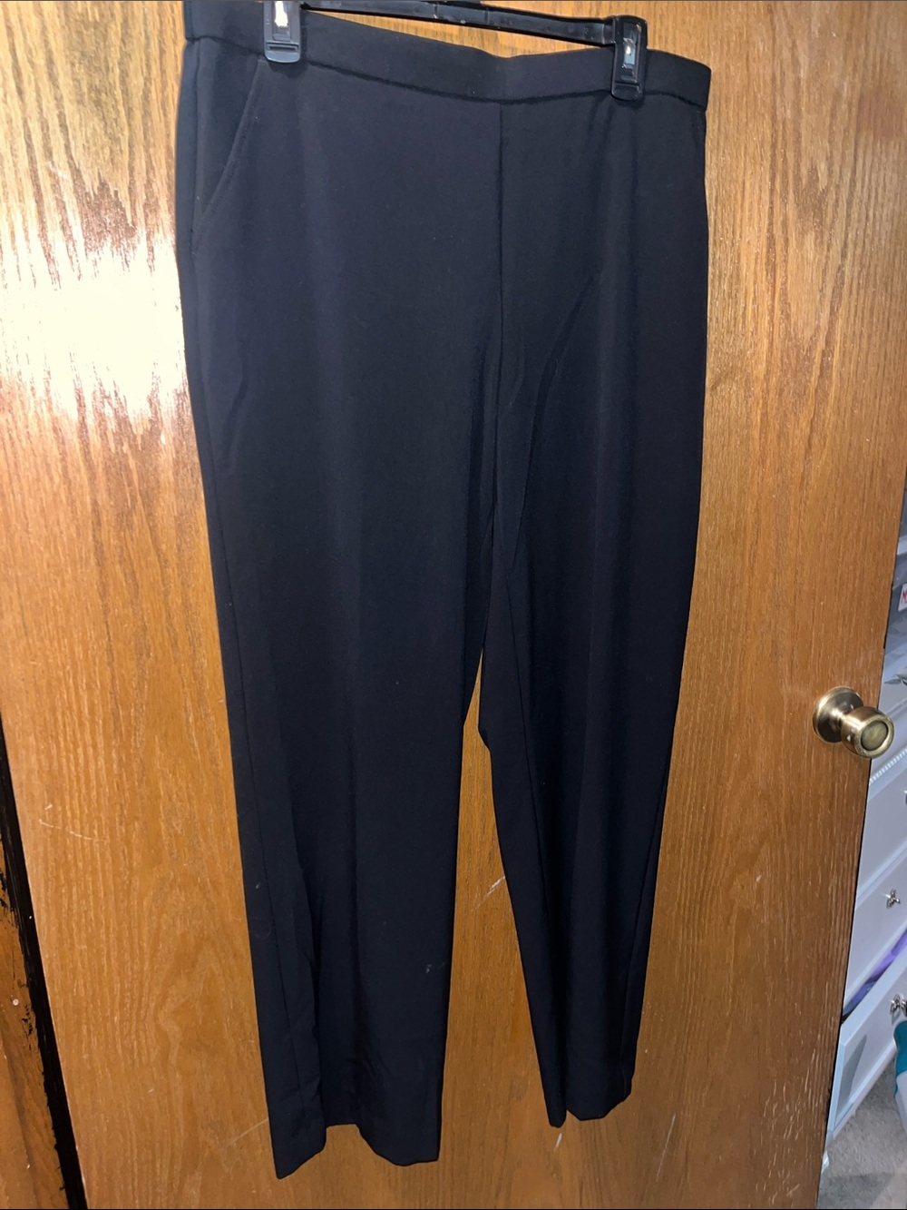 Dana Buchman Black Straight-Leg Women's Trousers